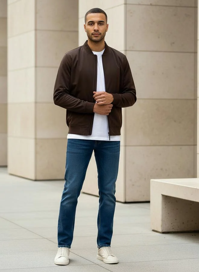 سبلاش فيڤ Men Bomber Jacket with Zip Closure